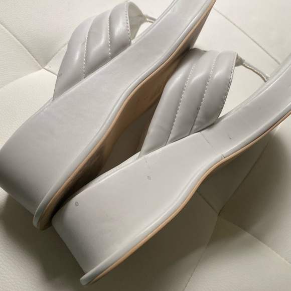 White Platform Flip Flop Sandals - Picture 7 of 8